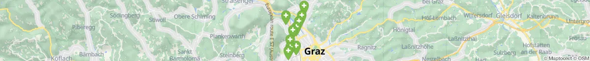 Kartenansicht für Apotheken-Notdienste in der Nähe von Gösting (Graz (Stadt), Steiermark)